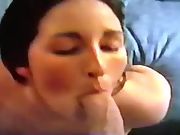 Superslut wife sucking pecker and licking testicles for cum facial cumshot 2